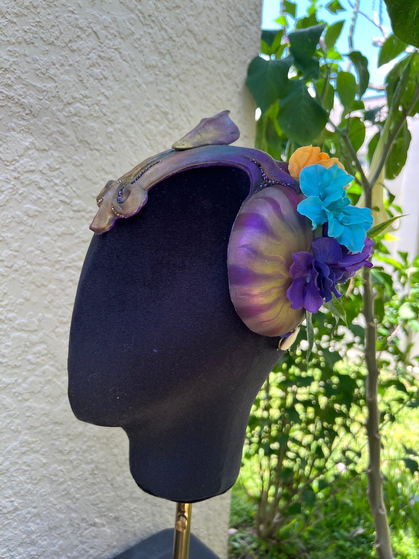 Purple/blue/pink nautilus crown