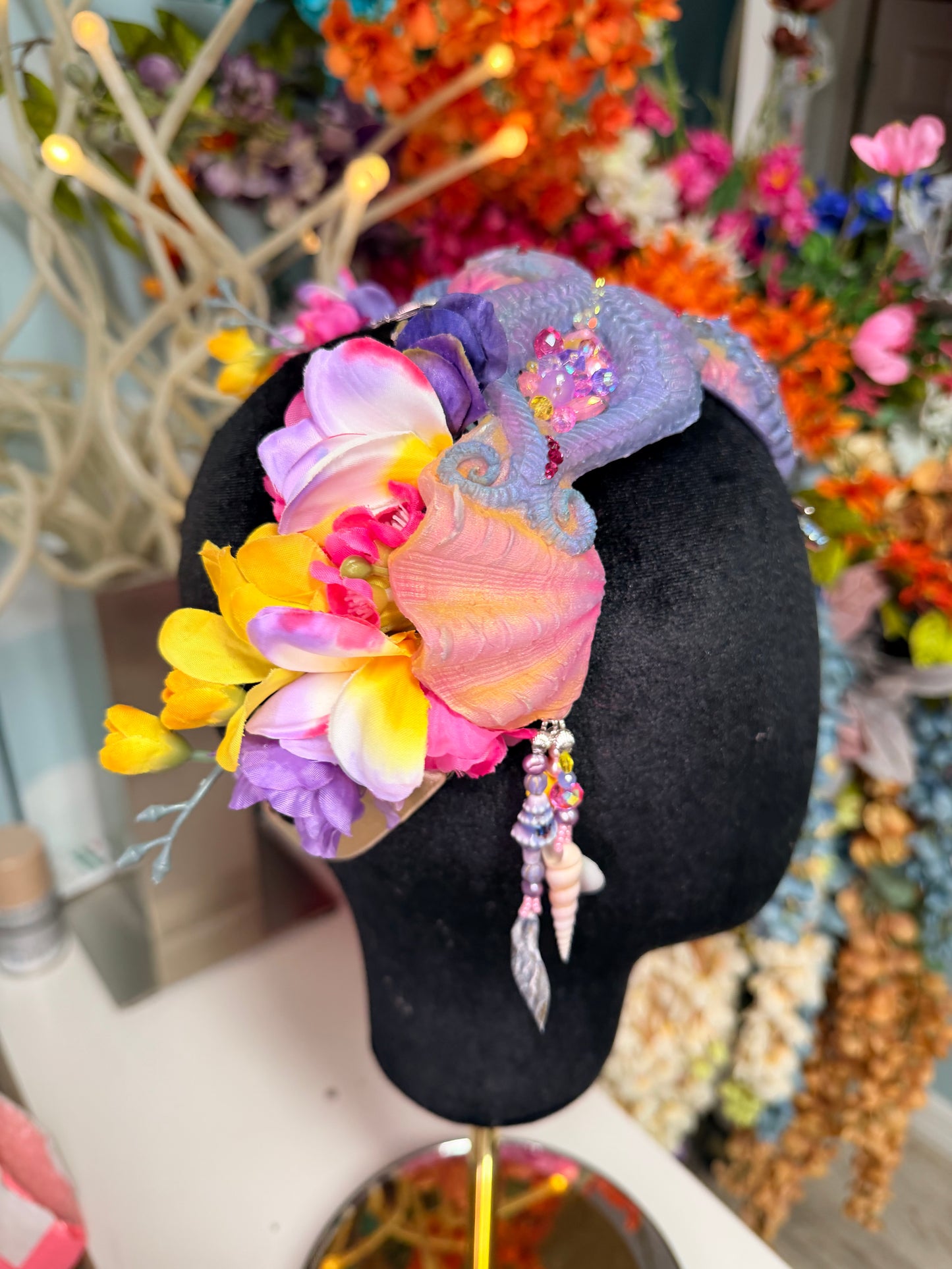 Pastel seahorse crown