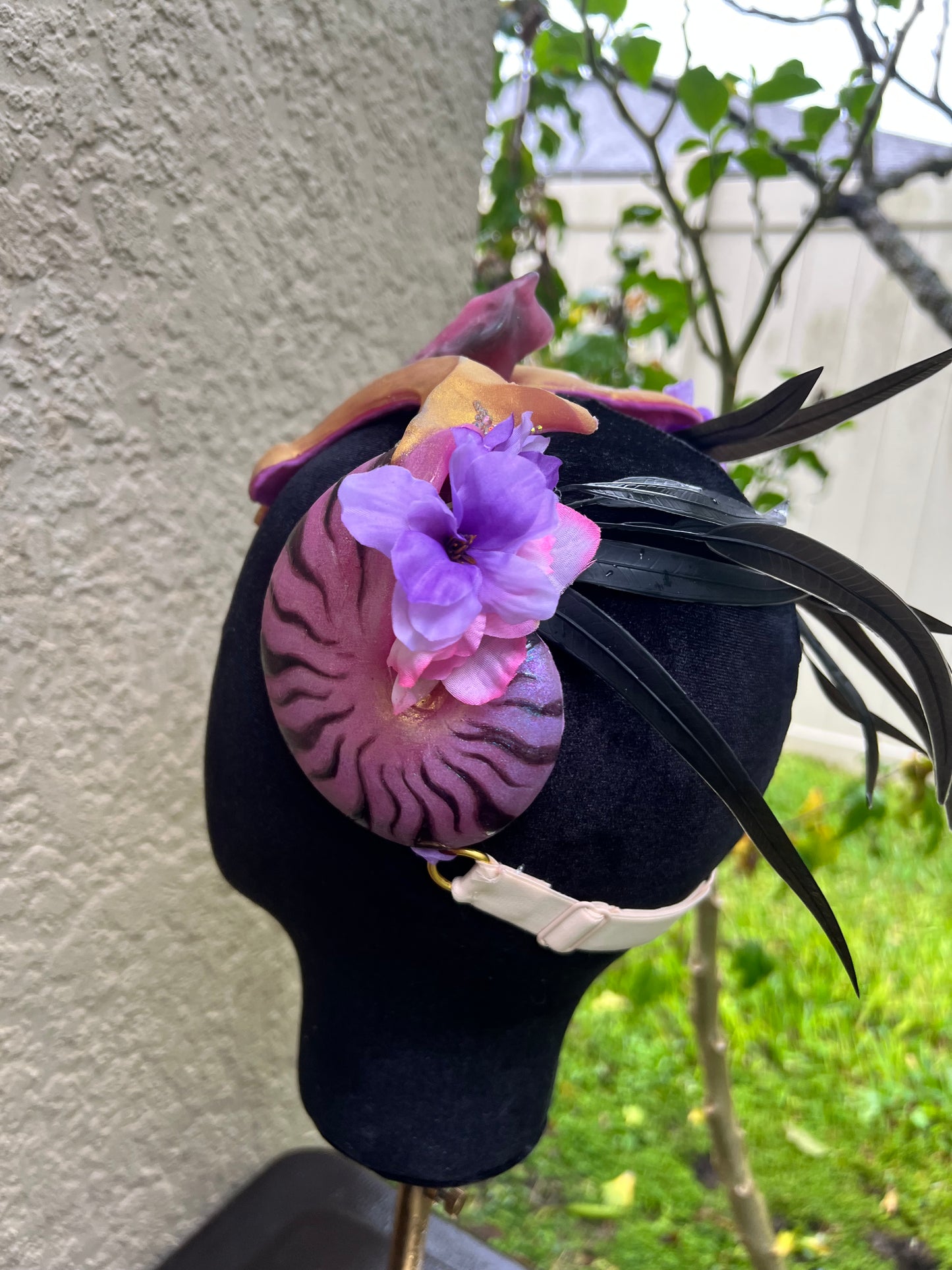 Sale! Gold/pink/purple nautilus crown 