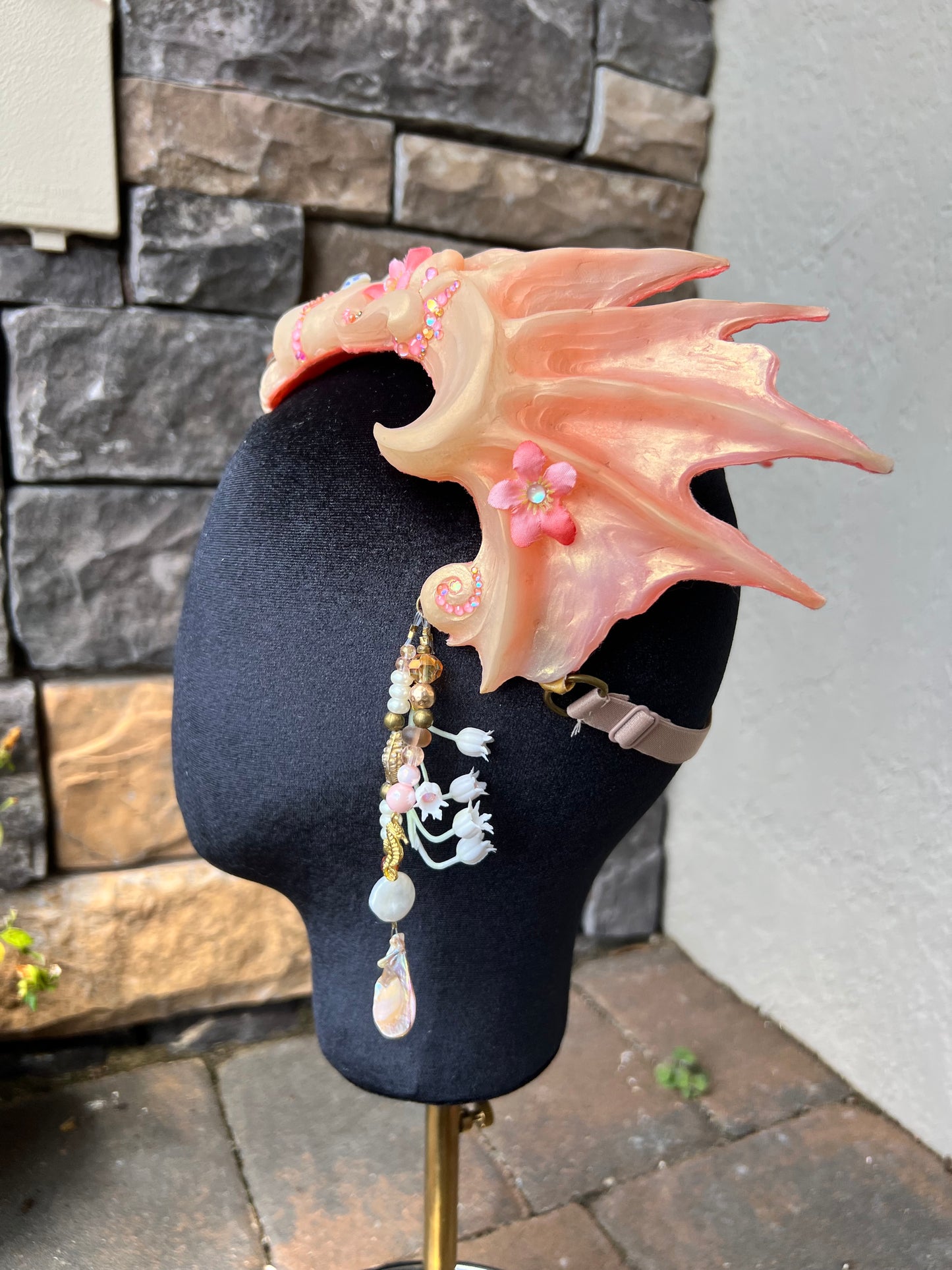 Pink/coral mermaid crown