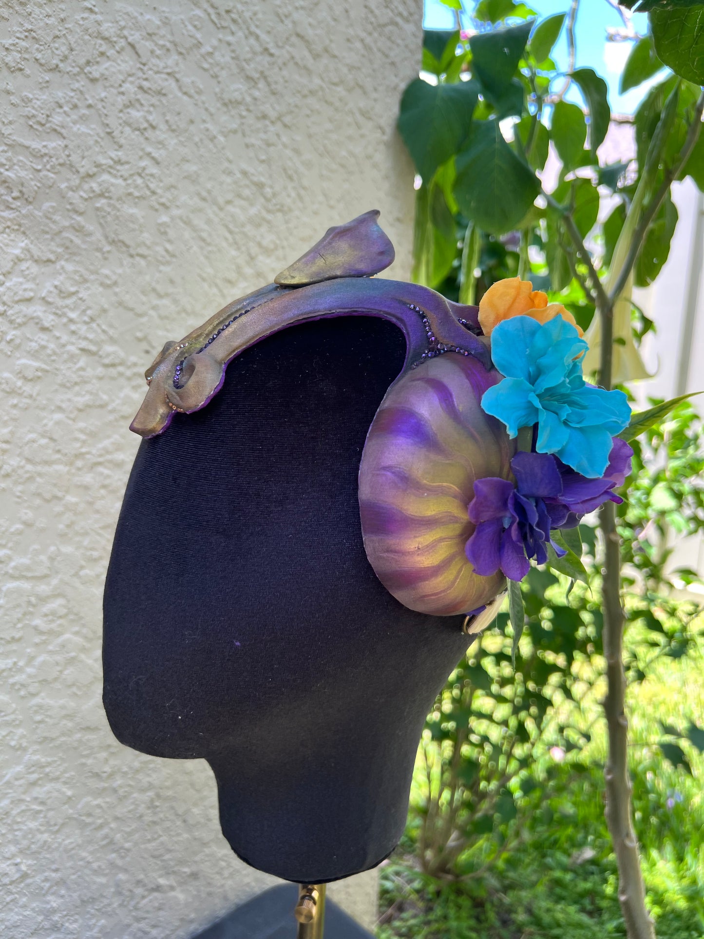 Purple/blue/pink nautilus crown