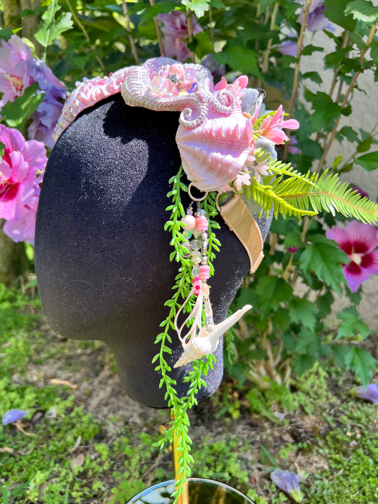 Pink seahorse crown