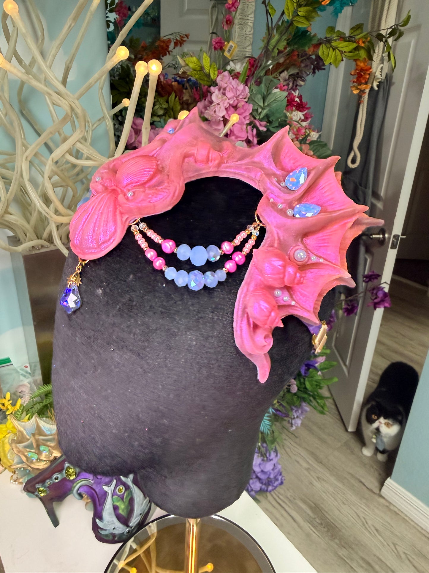 Pink/lavender Lorelei crown