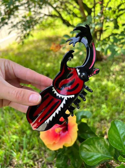 Preorder Rhino Beetle hair claw