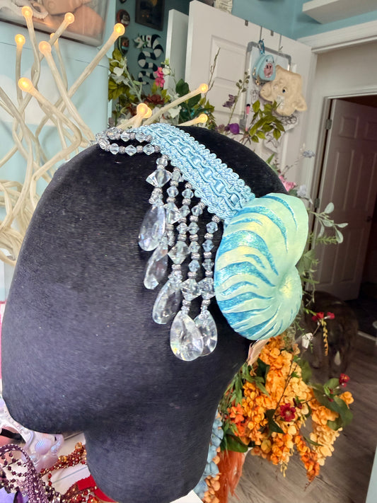Blue/teal nautilus head band