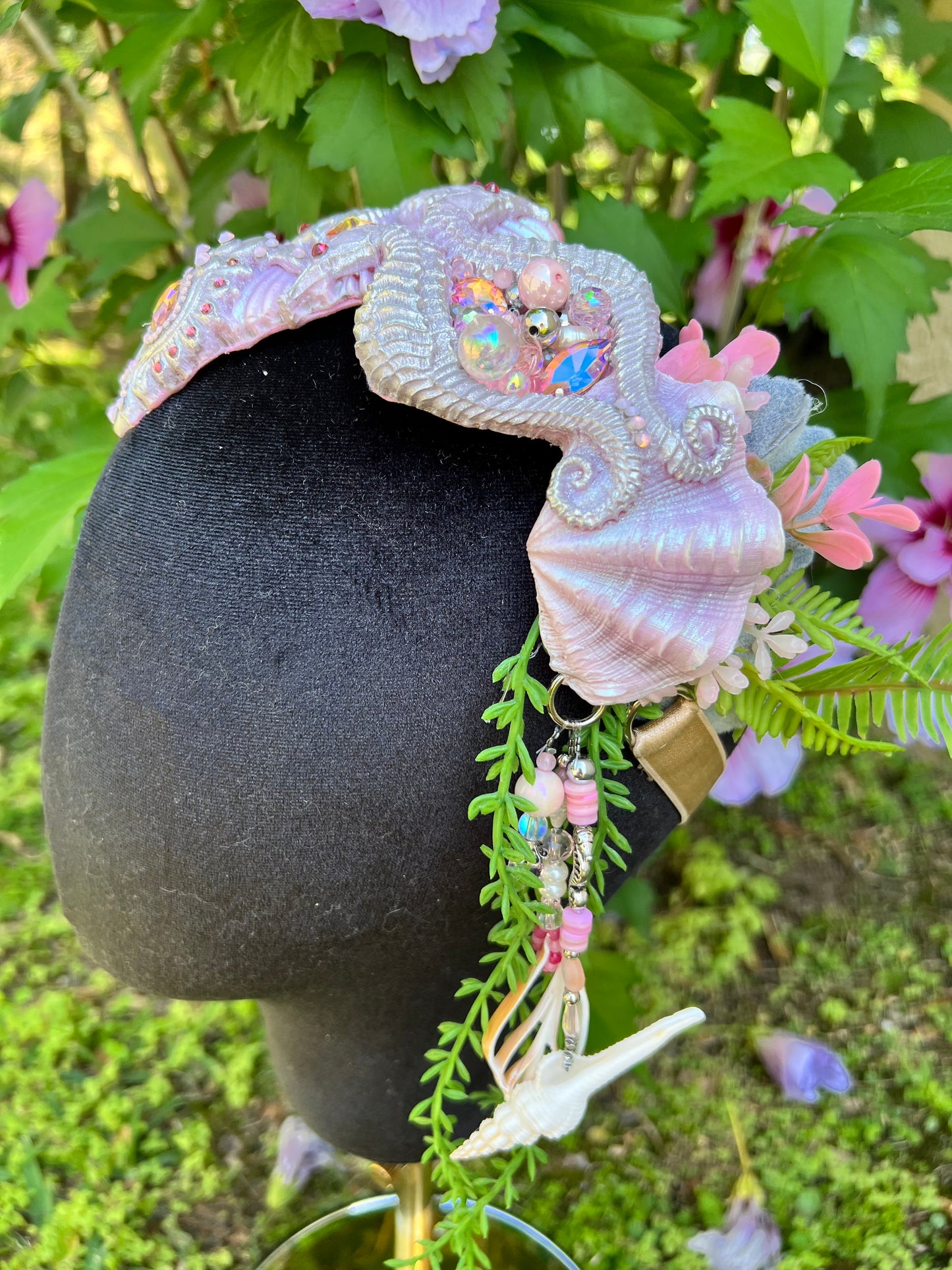 Pink seahorse crown