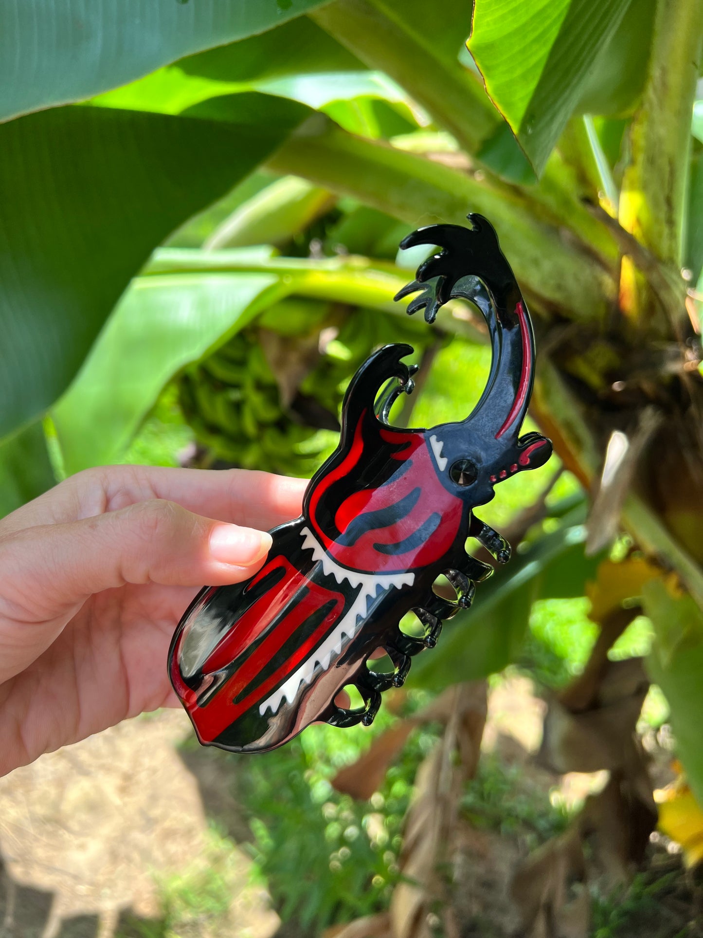 Preorder Rhino Beetle hair claw