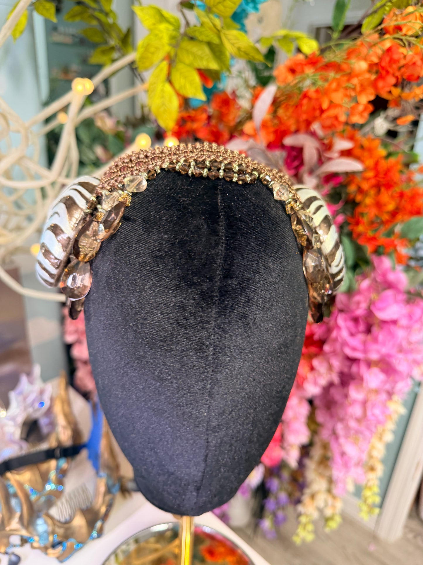 Brown Nautilus hair band