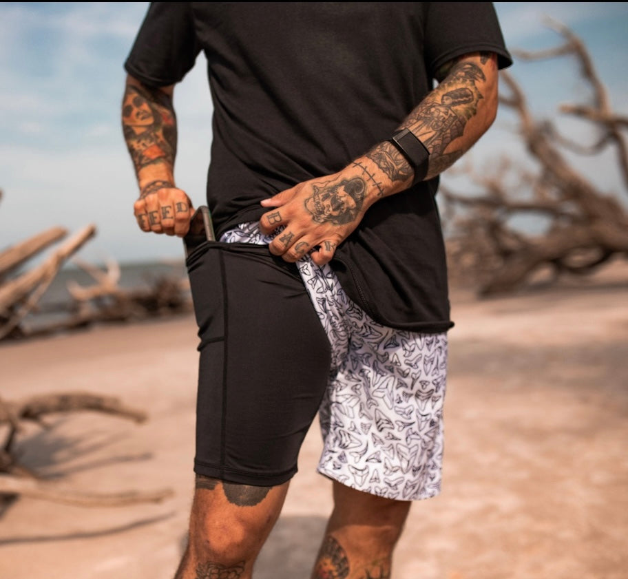 Shark tooth shorts