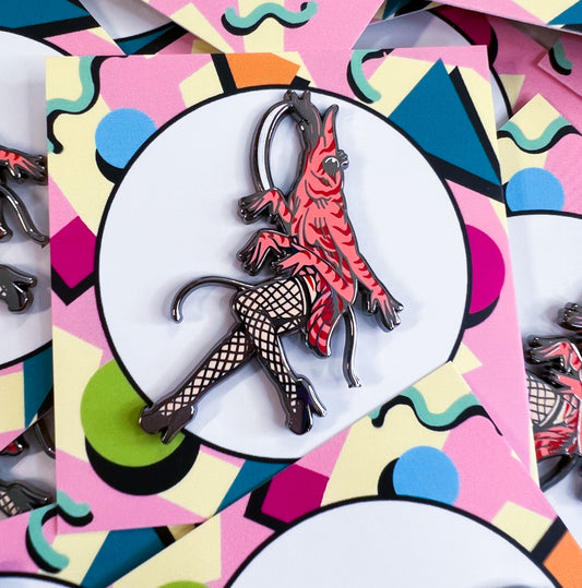 Sexy shrimp lady pin