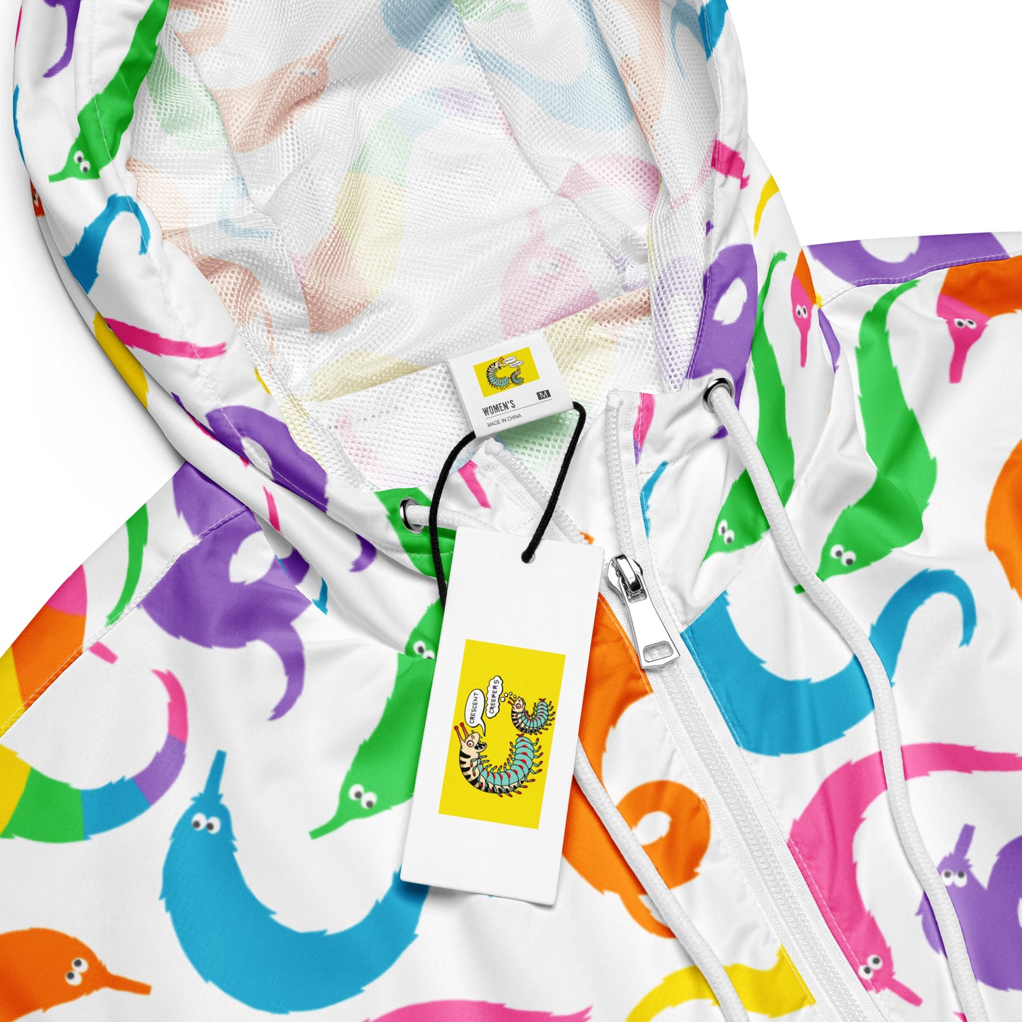 Worm on a string cropped windbreaker