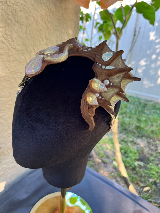 Light gold / brown Lorelei crown