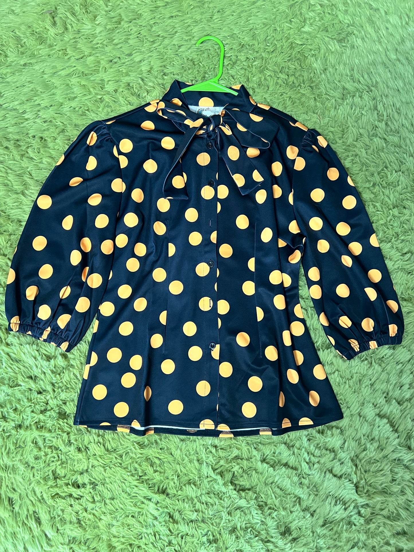 Polkadot bowtie button up
