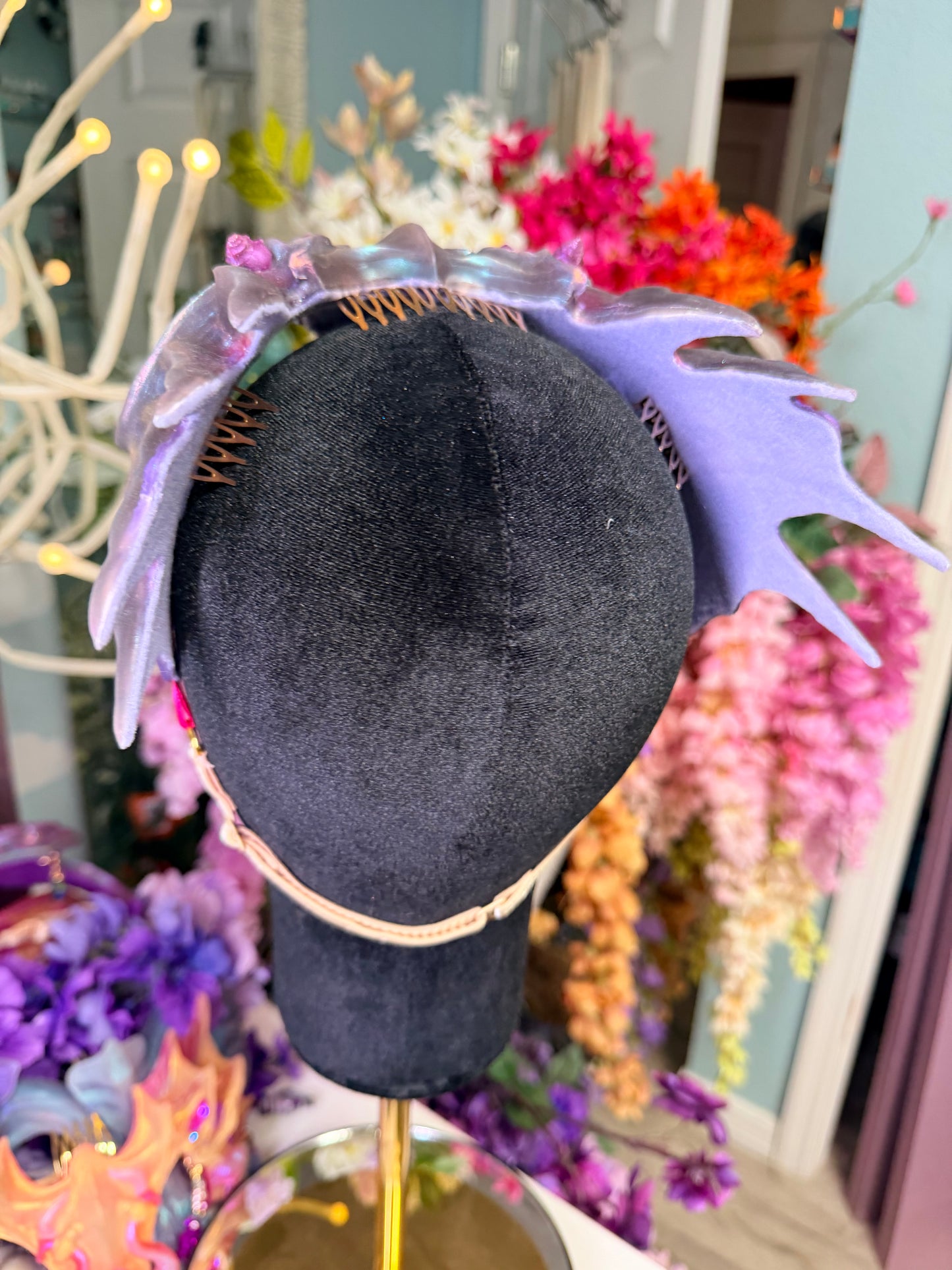 Black/purple/pink Calypso crown