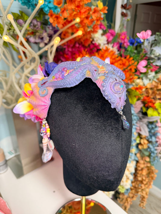 Pastel seahorse crown