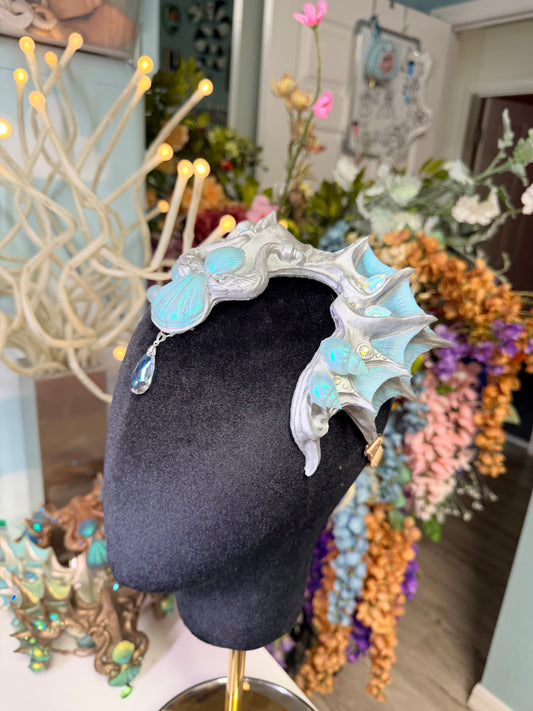Silver/ blue Lorelei crown