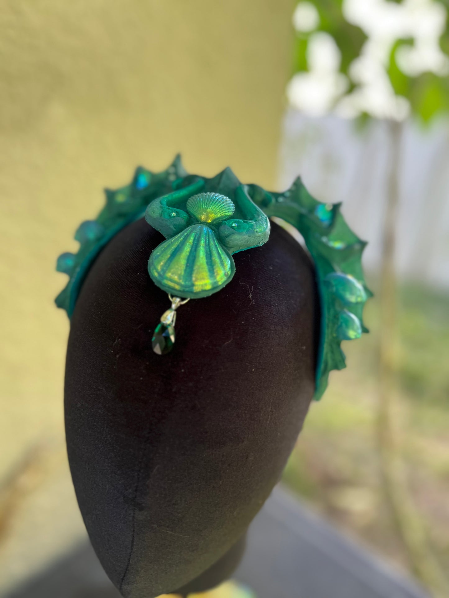 Green/teal Lorelei crown