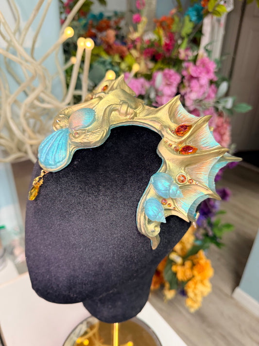 Gold/blue/ orange Lorelei Crown