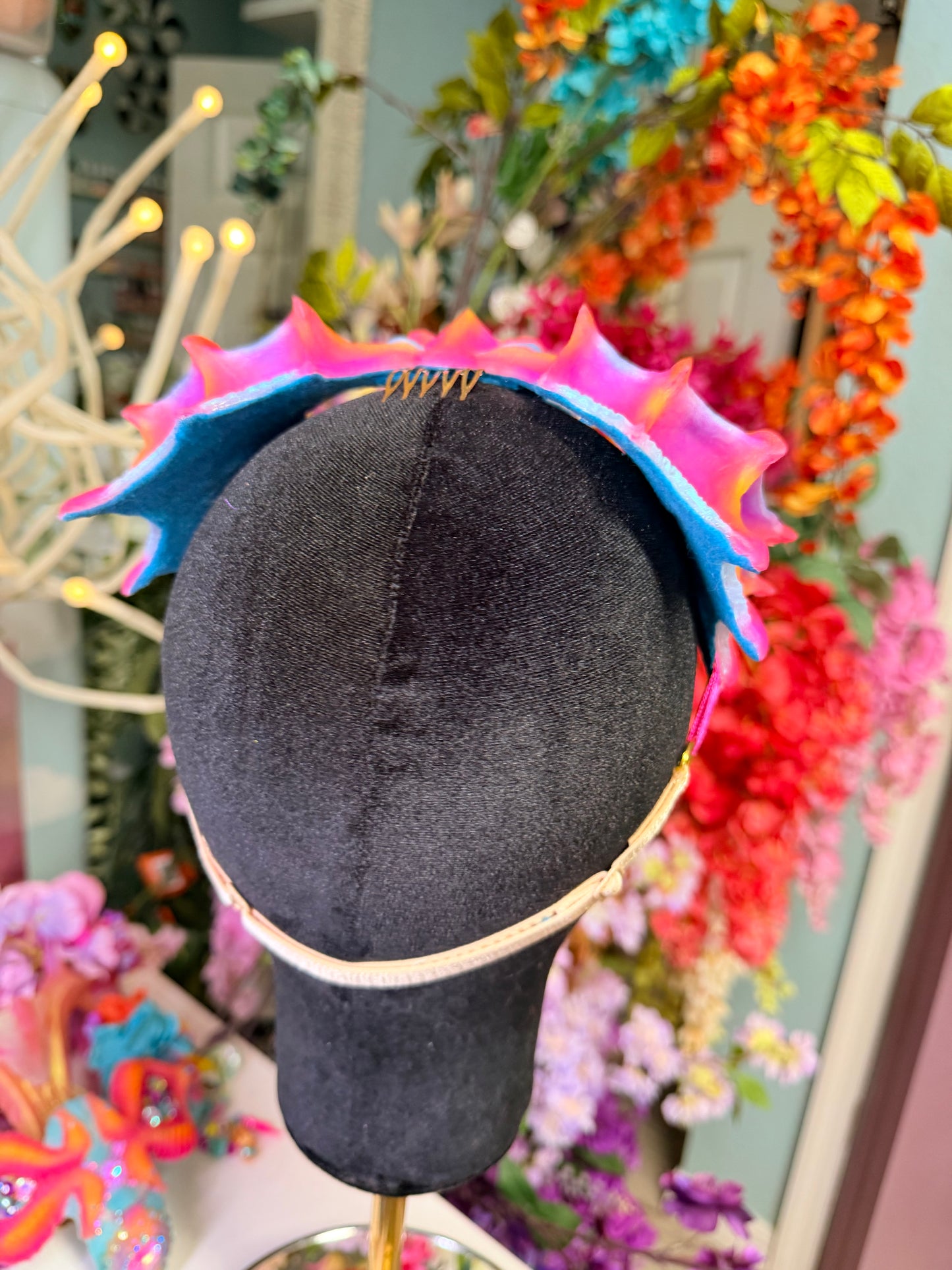Bright Lorelei crown with beads