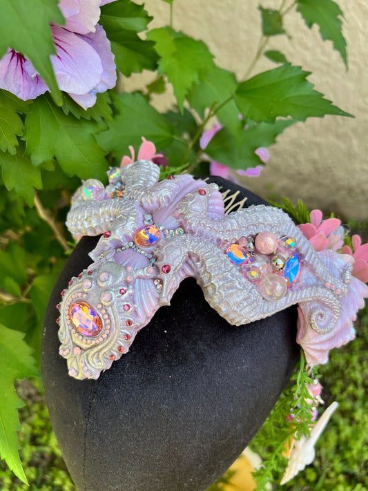 Pink seahorse crown