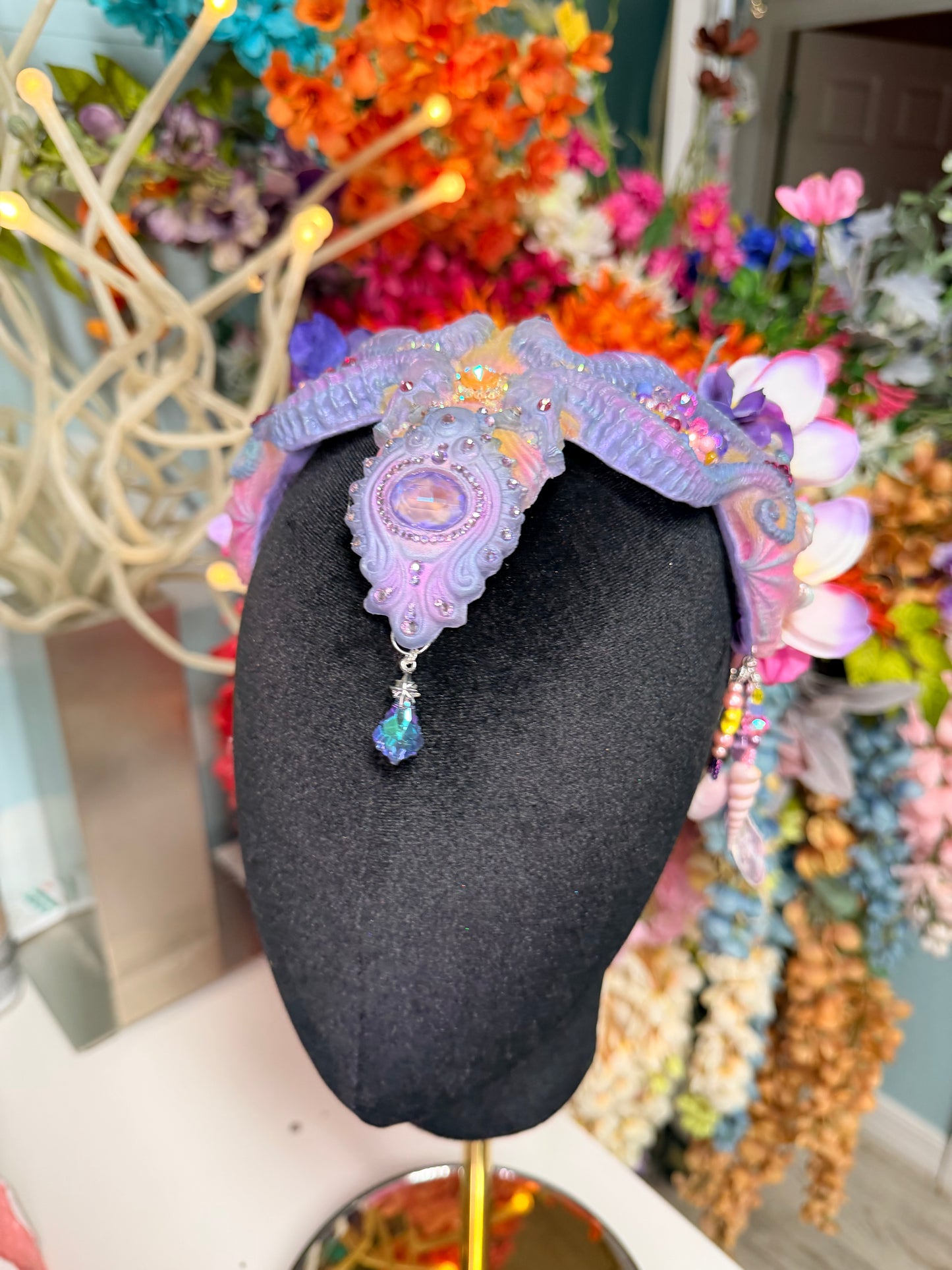 Pastel seahorse crown