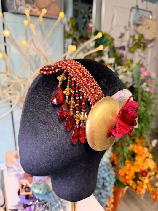 Red/gold Nautilis headband