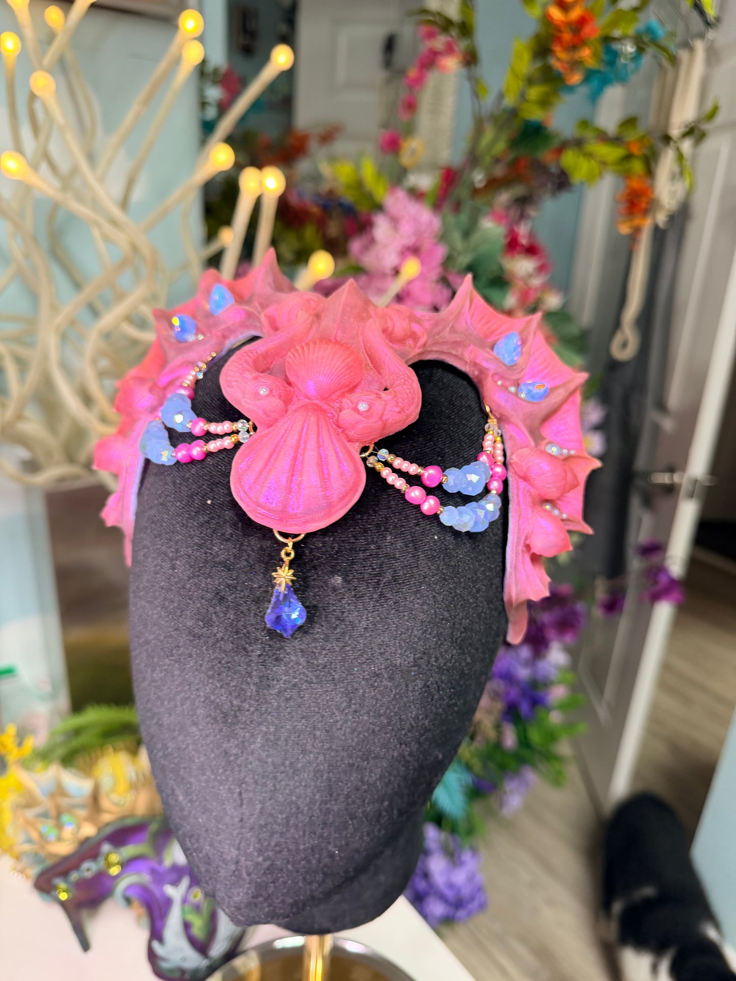 Pink/lavender Lorelei crown