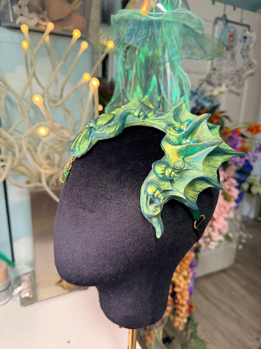 green Lorelei crown