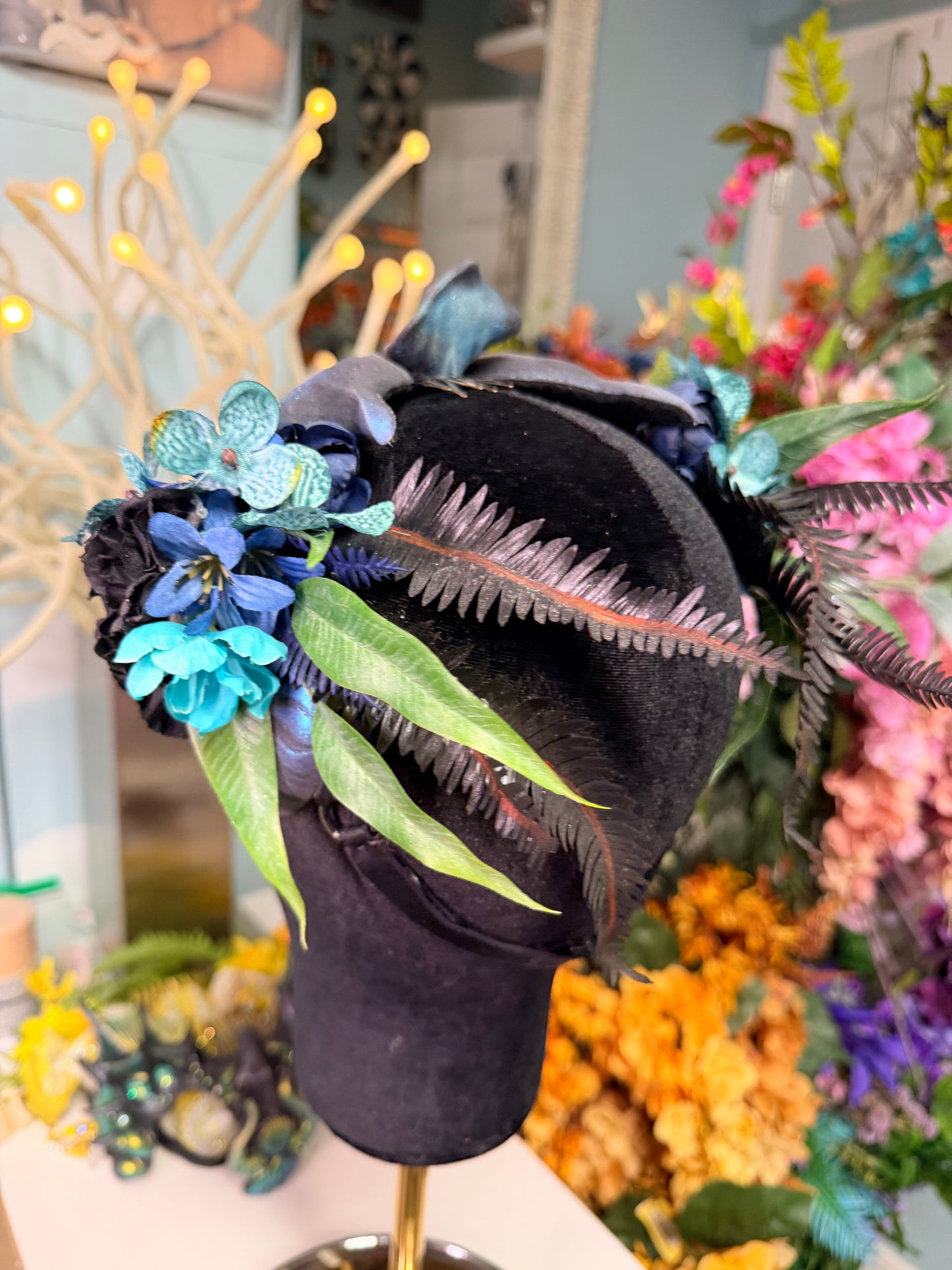 SALE! Black/blue Nautilus crown