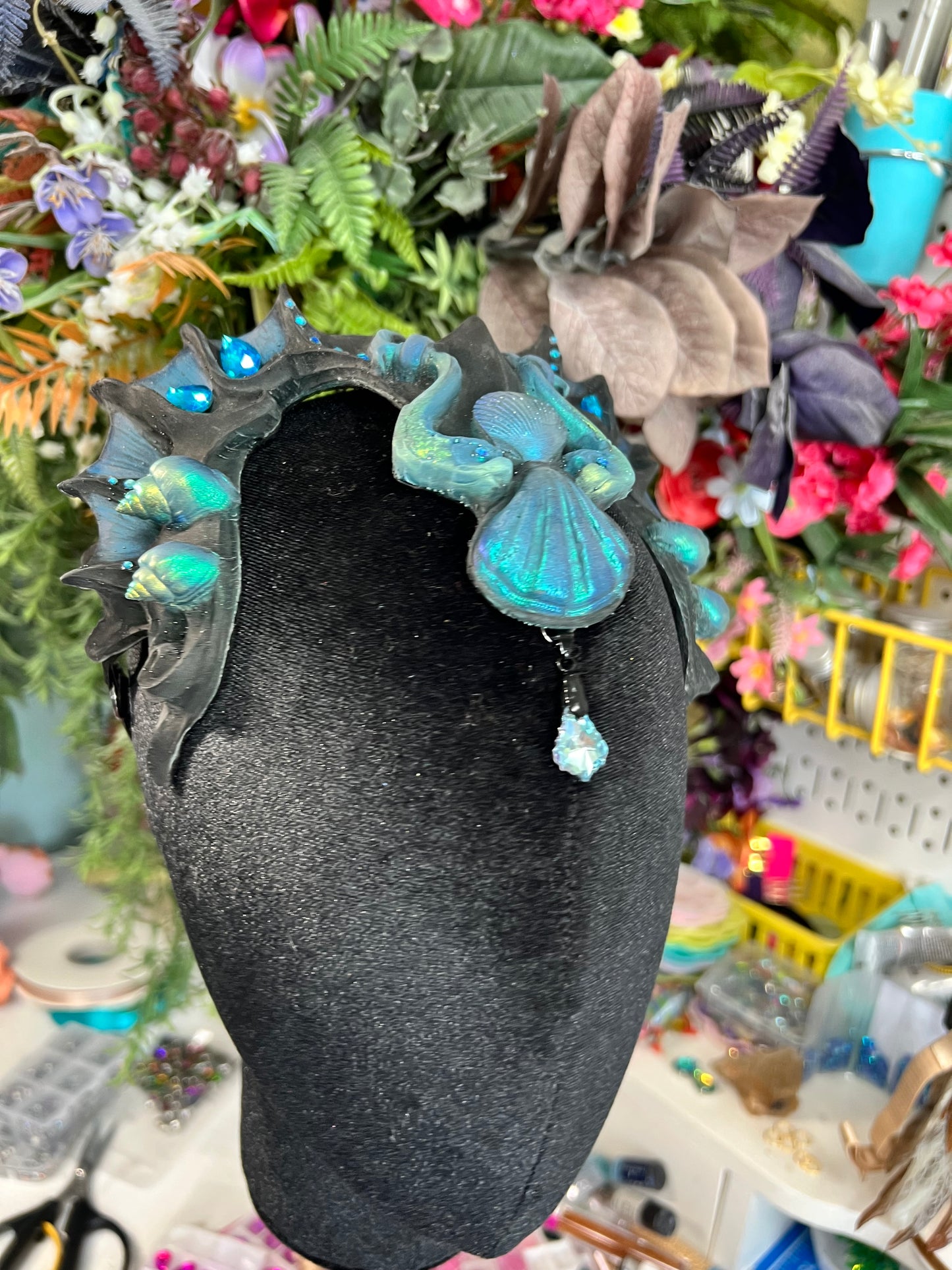 Black/ blue Lorelei Crown