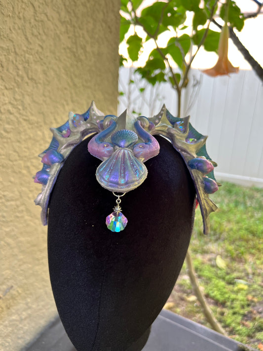 Champagne/purple Lorelei crown med/large head￼