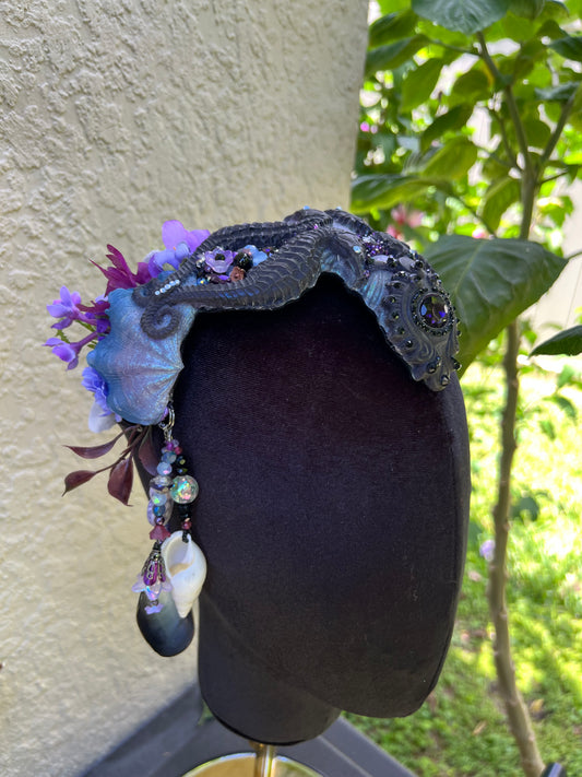 Black/ purple seahorse crown