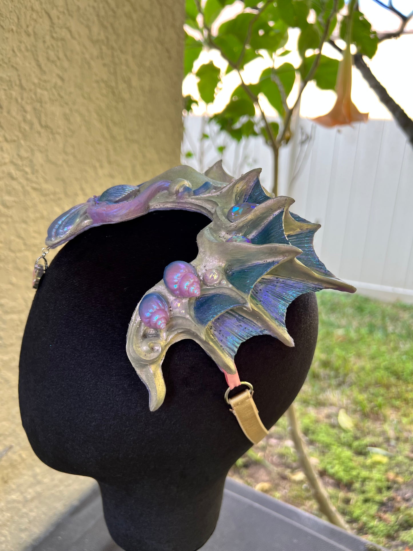 Champagne/purple Lorelei crown med/large head￼