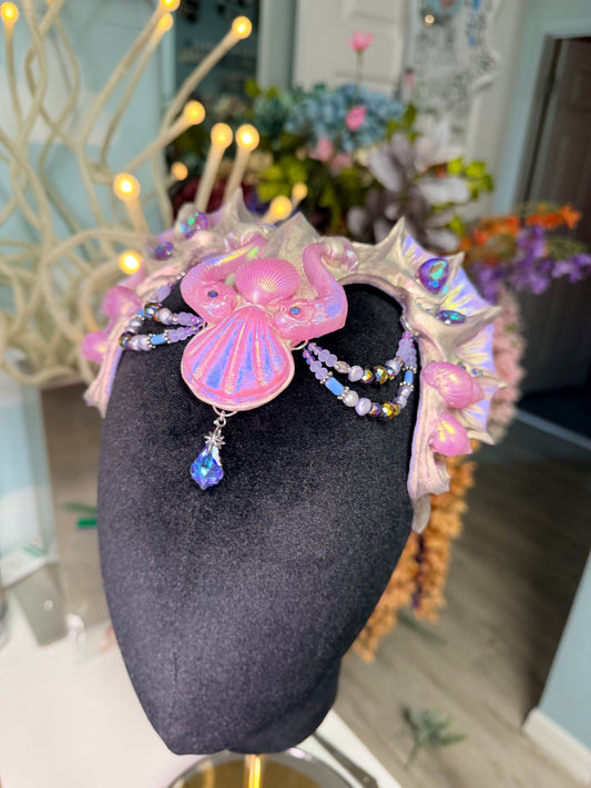 Champagne gold/ pink/lavender Lorelei crown