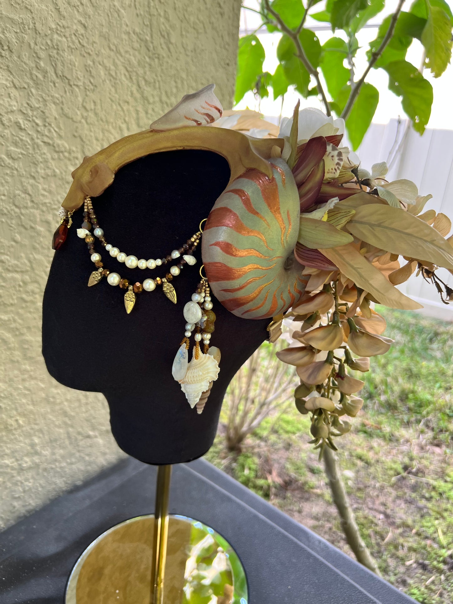 Gold/ brown Nautilis crown