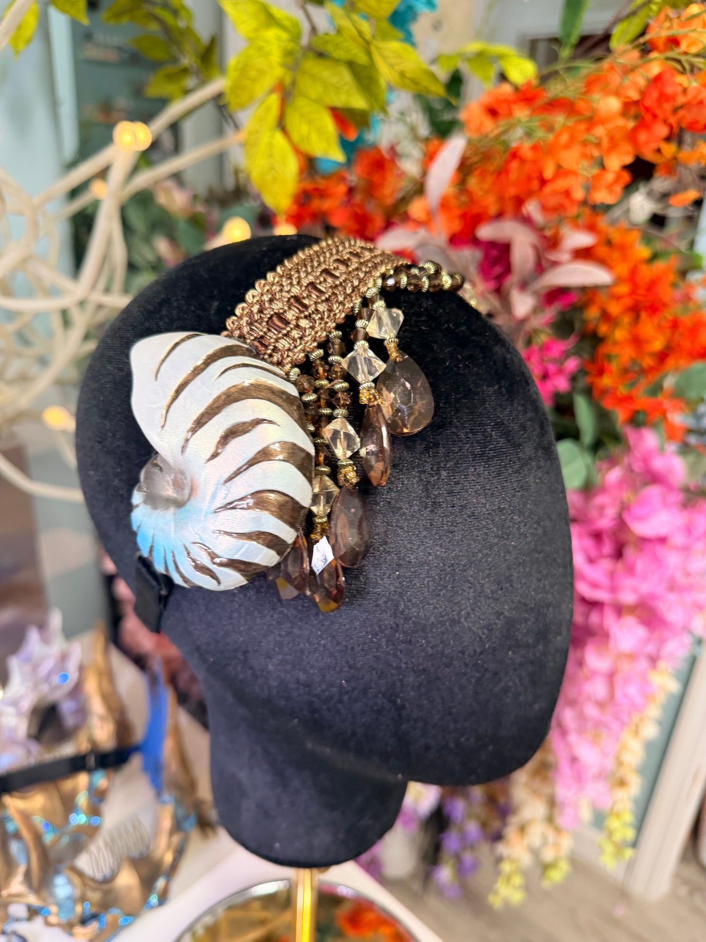 Brown Nautilus hair band