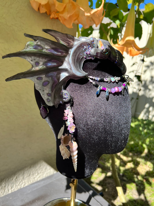 Black/ purple/ silver crown