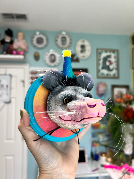 Party opossum wall art