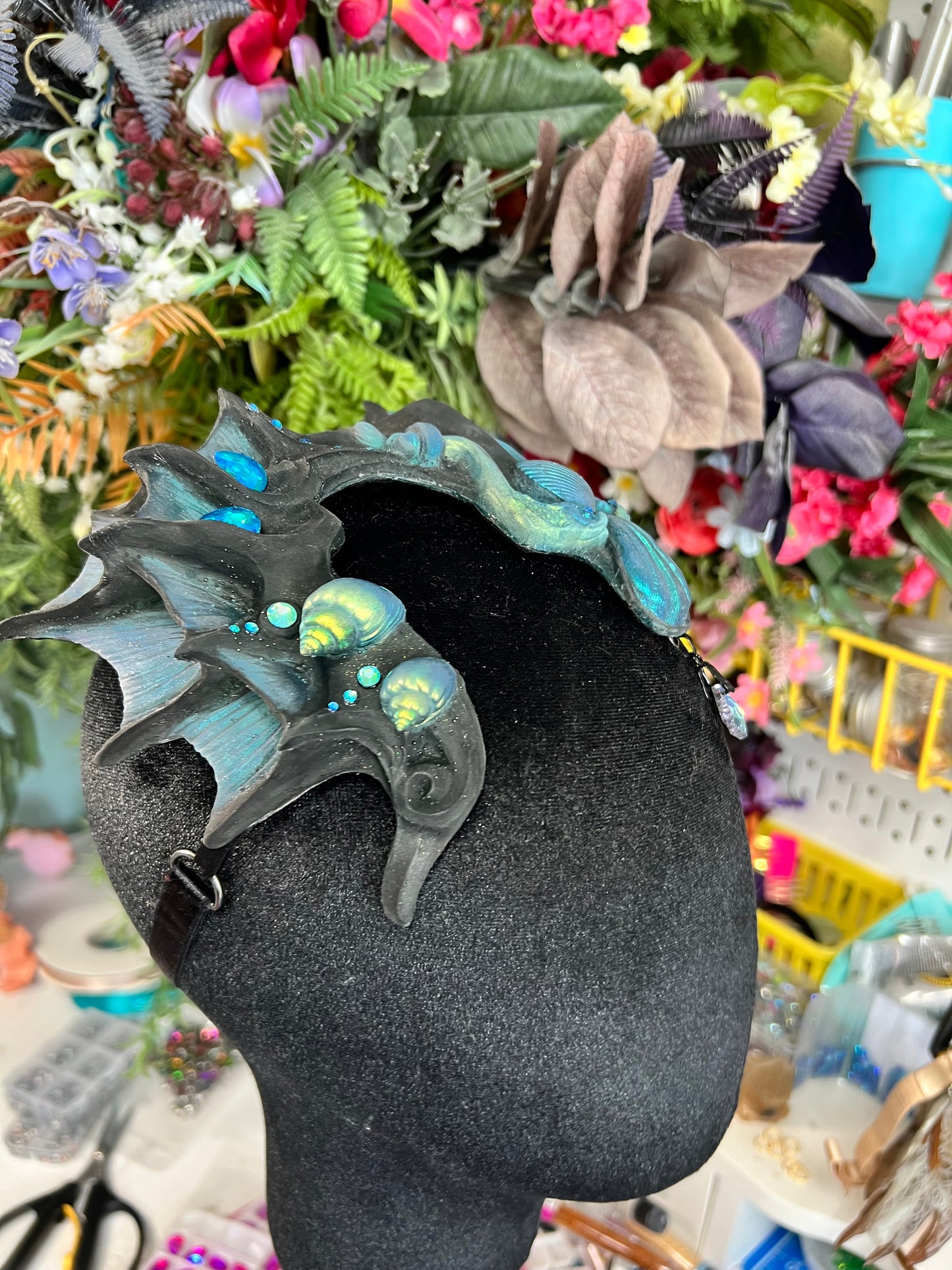 Black/ blue Lorelei Crown