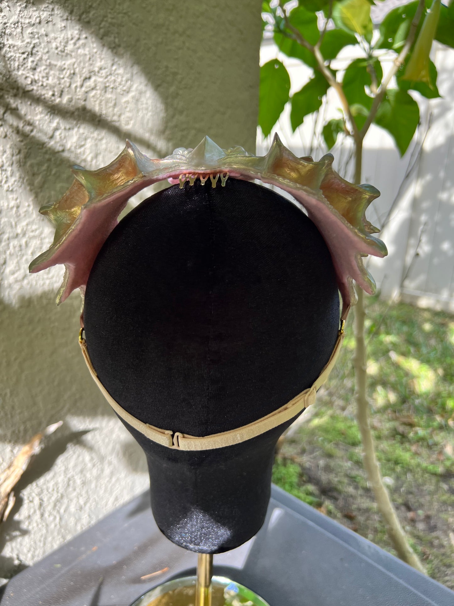 Champagne/pink Lorelei crown