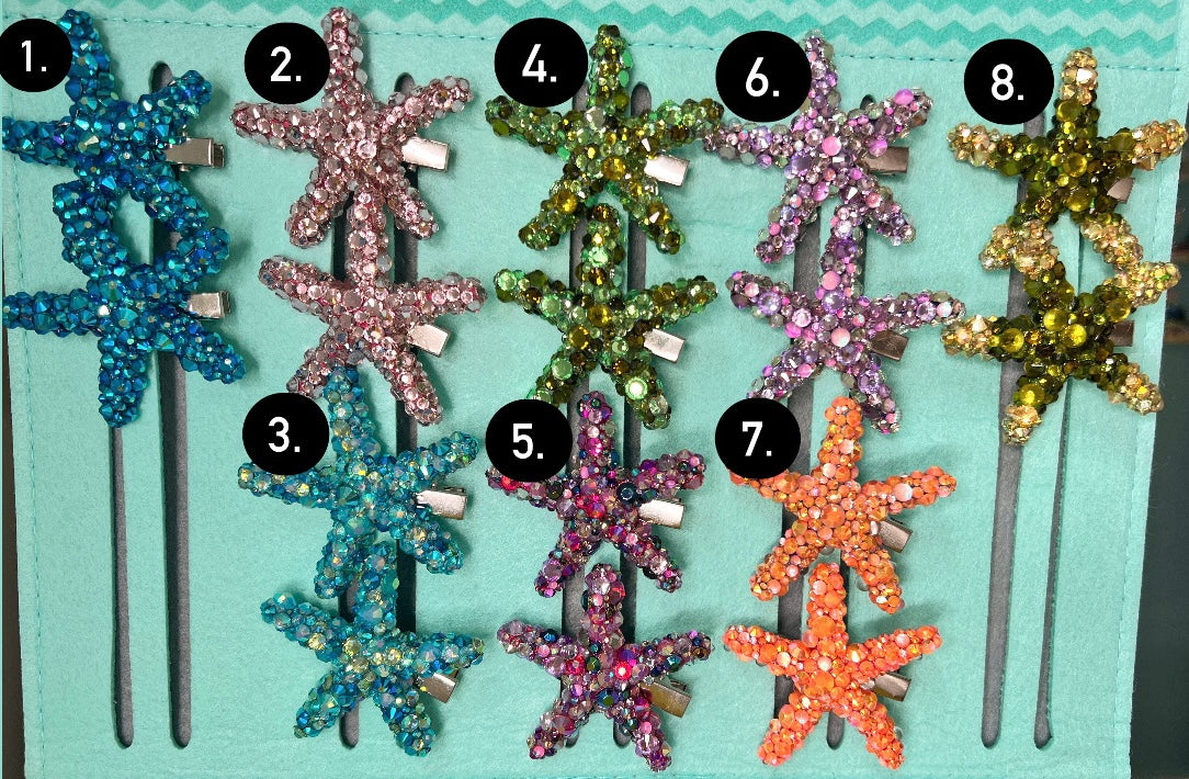 Starfish hair clips