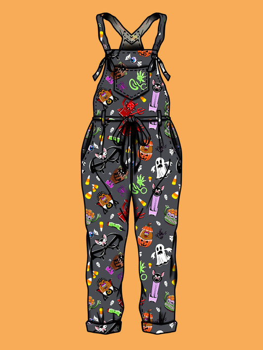 spooky long overalls