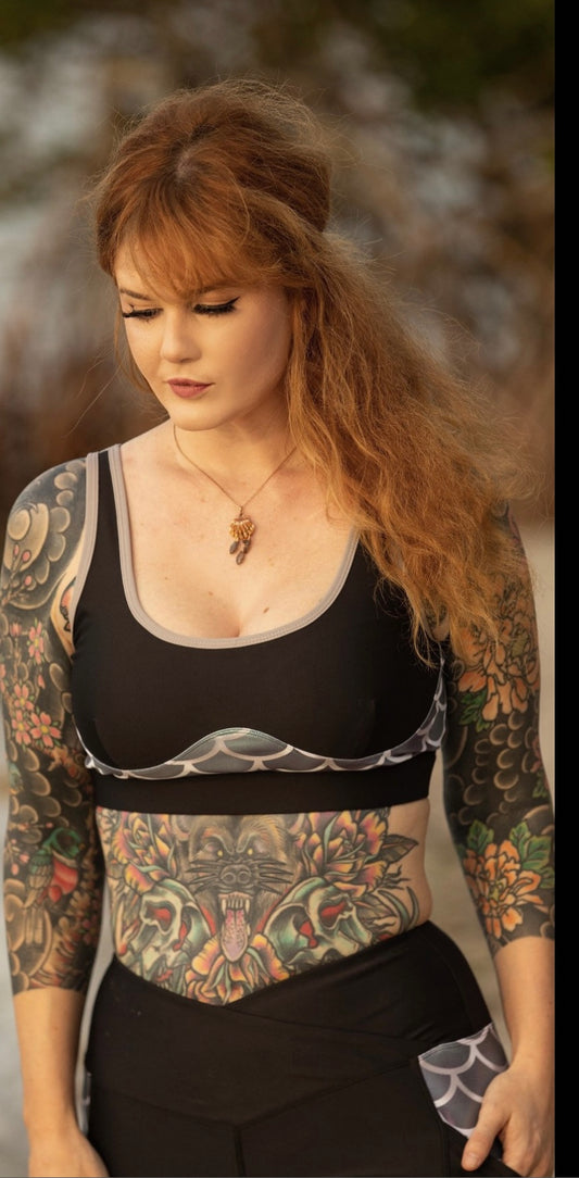 Black Color shift mermaid bra