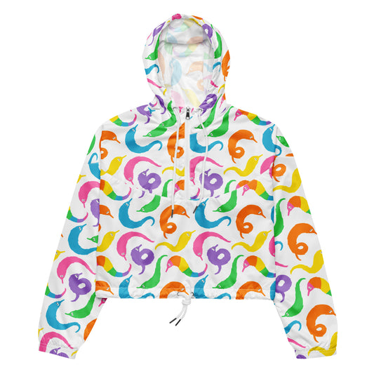 Worm on a string cropped windbreaker